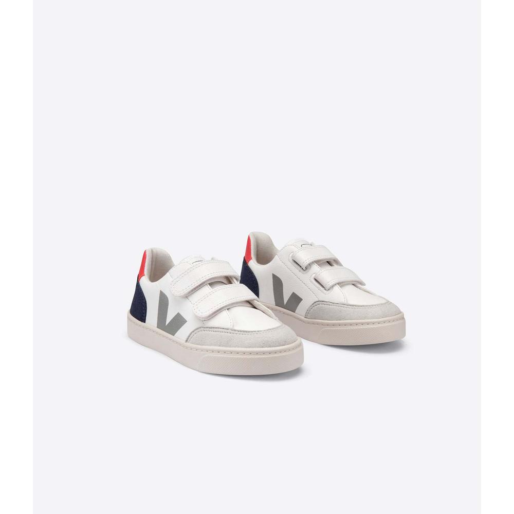 Veja V-12 CHROMEFREE Tornacipő Gyerek White/Black | HU 886AHK